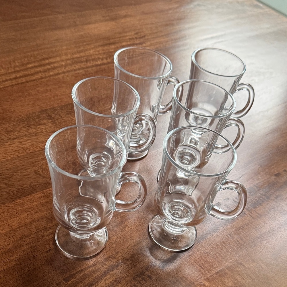 Transparent Glass Mugs (all 6!)